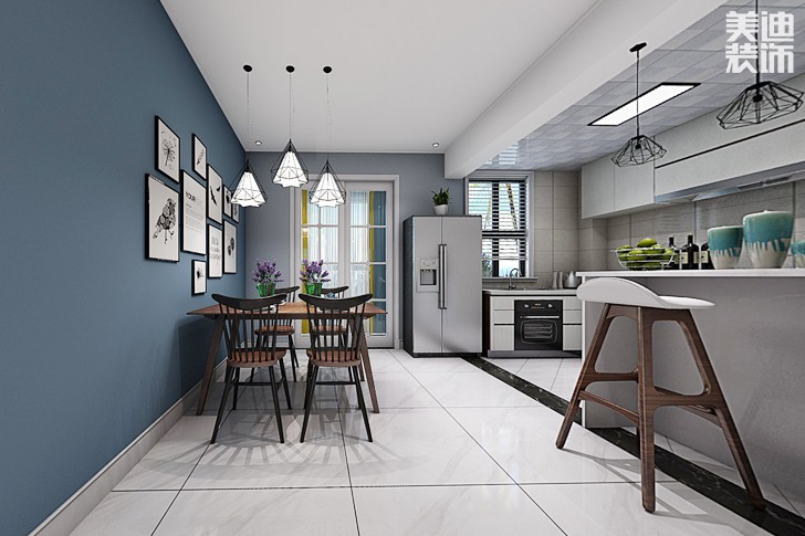 藍(lán)溪谷117平方米北歐風(fēng)格裝修效果圖--客廳