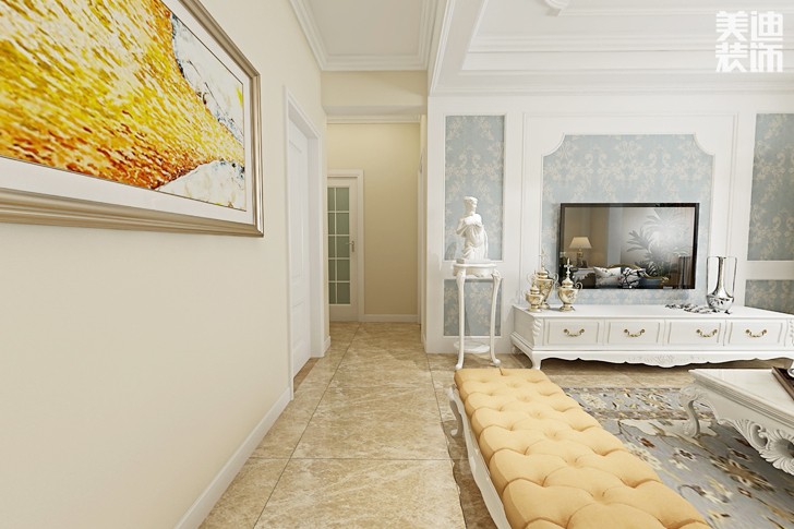 百弘學(xué)府城140平米簡(jiǎn)歐風(fēng)格案例圖--過道