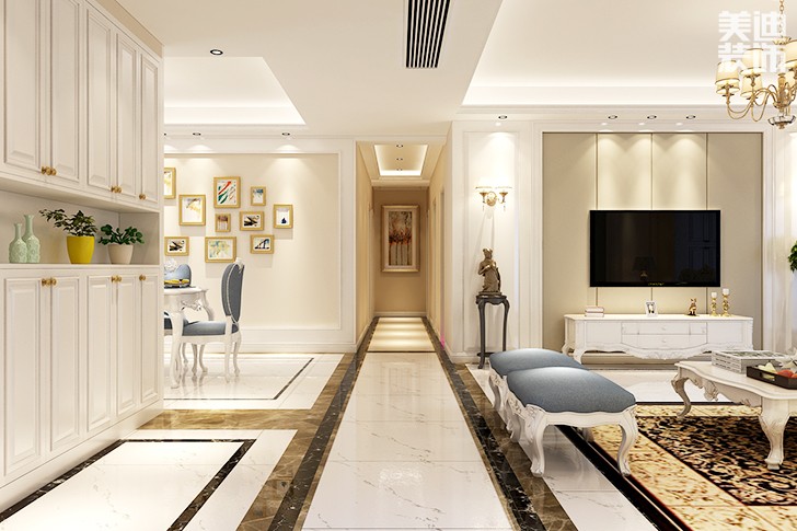 柳葉恒苑150平歐式裝修案例圖