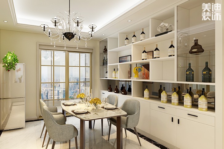 濱江華府140平方現(xiàn)代風(fēng)格效果圖--餐廳