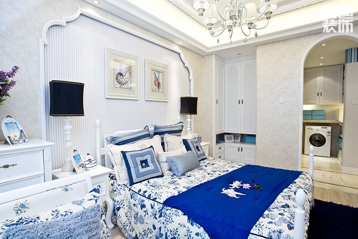 連家居民點(diǎn)130平米地中海裝修風(fēng)格效果圖--臥室