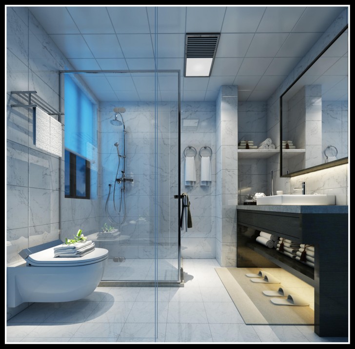 南湖一號140平現(xiàn)代簡約裝修效果圖--衛(wèi)生間