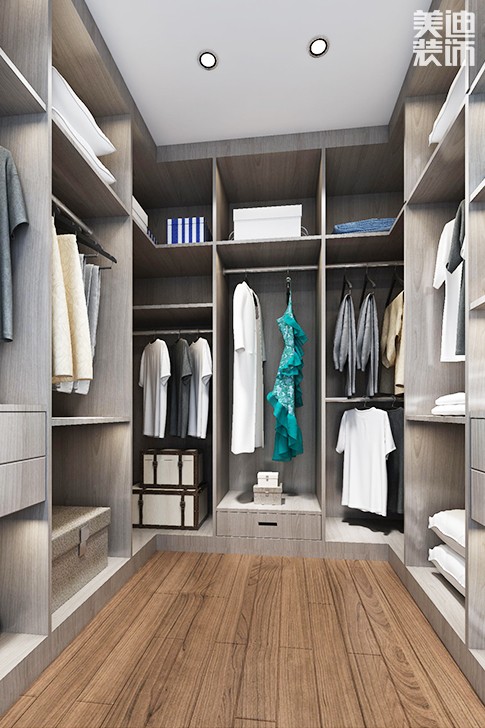 南湖一號140平現(xiàn)代簡約裝修效果圖--衣帽間
