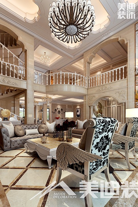 	岳陽縣私人別墅400平歐式裝修風格--一樓客廳1