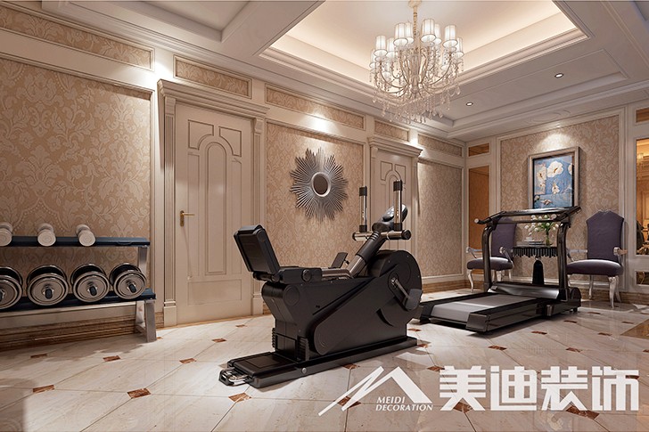 	岳陽縣私人別墅400平歐式裝修風格--二樓起居室過廳