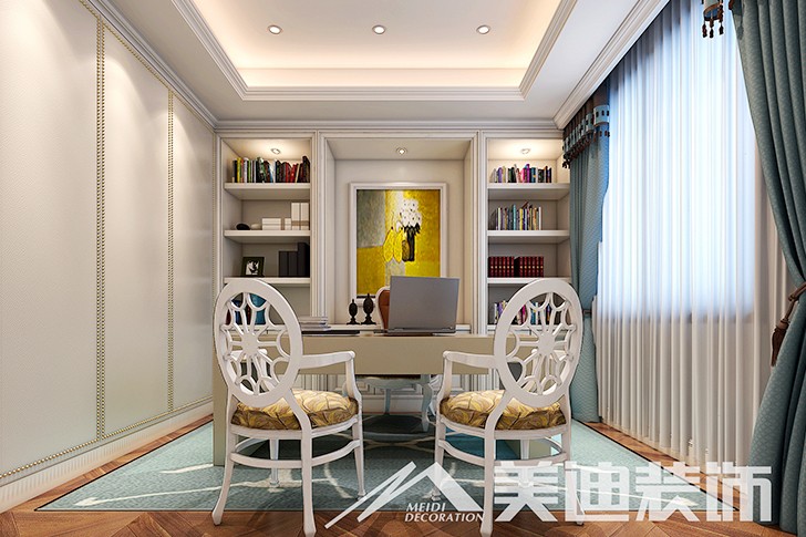 	岳陽縣私人別墅400平歐式裝修風格--二樓男孩房書房