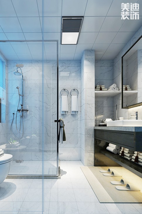 南湖一號140平現(xiàn)代簡約裝修效果圖--衛(wèi)生間