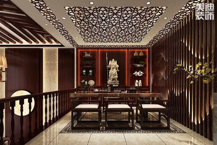 浯溪御園425平中式風(fēng)格裝修案例圖--茶室
