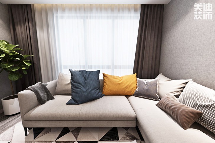 東都怡景164平米現(xiàn)代風格裝修效果圖--客廳