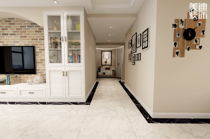 五一大道202135平米簡(jiǎn)美風(fēng)格裝修效果圖--過(guò)道