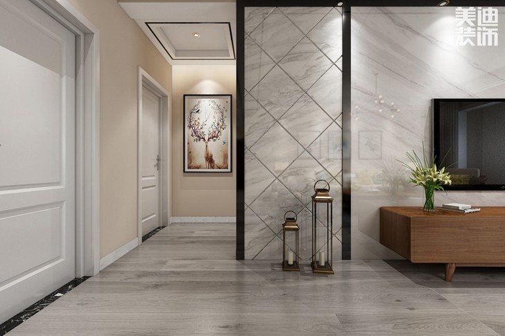 八方小區(qū)138平米現(xiàn)代風(fēng)格裝修效果圖--過(guò)道