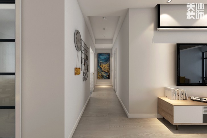 萬象府臺140北歐風(fēng)格裝修效果圖--過道