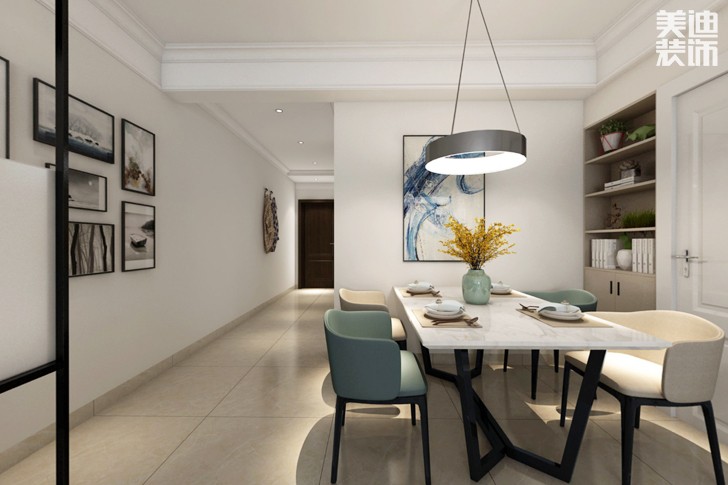 潤和長郡98平米現(xiàn)代簡約風格裝修效果圖--餐廳