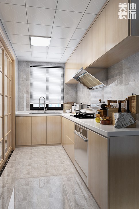 長(zhǎng)房云時(shí)代120平港式輕奢風(fēng)裝修案例效果圖--廚房