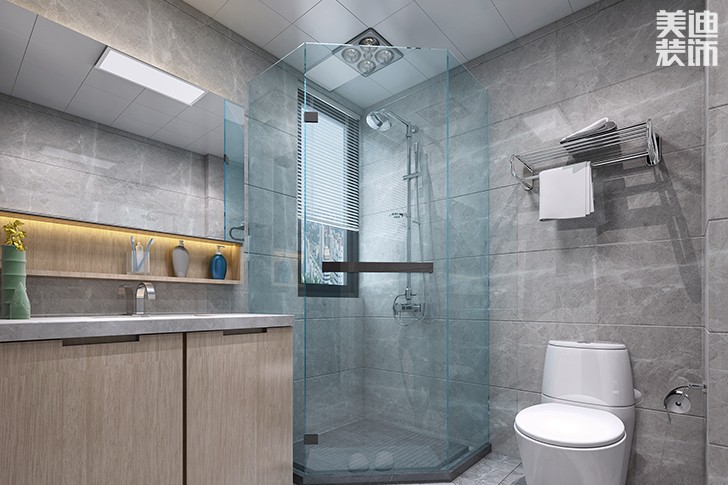 長(zhǎng)房云時(shí)代120平歐式輕奢風(fēng)裝修案例效果圖--衛(wèi)生間