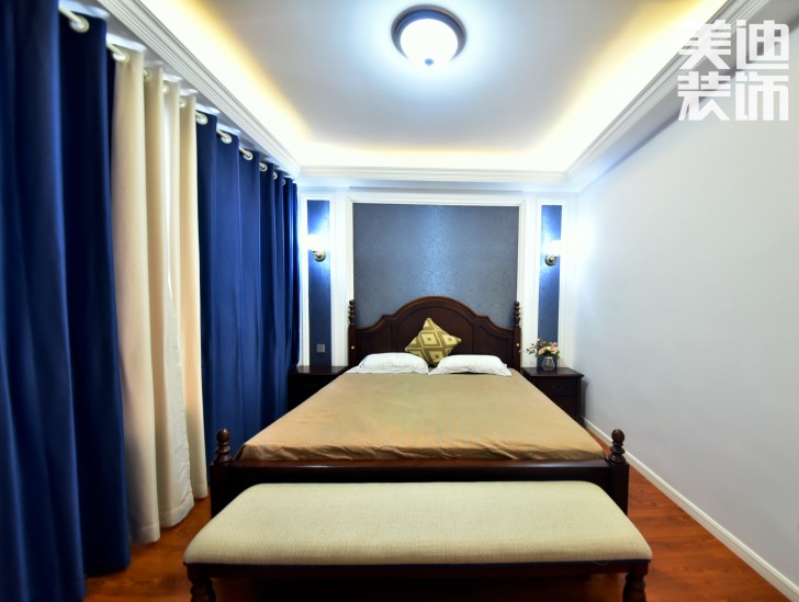 中天瑞景147平米小美風(fēng)格案例裝修實(shí)拍圖-主臥