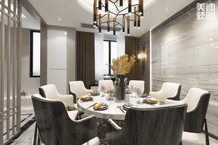 堤亞納灣190平米現(xiàn)代風格裝修效果圖--餐廳