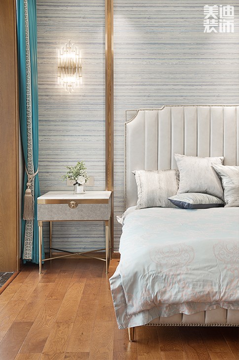 江山壹號(hào)180平米新中式風(fēng)格裝修案例實(shí)拍圖--臥室