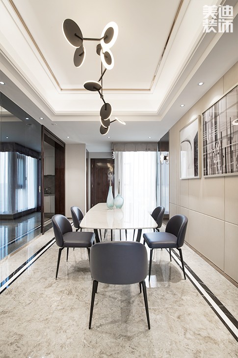 江山壹號(hào)232平米港式輕奢風(fēng)裝修案例實(shí)拍圖--餐廳