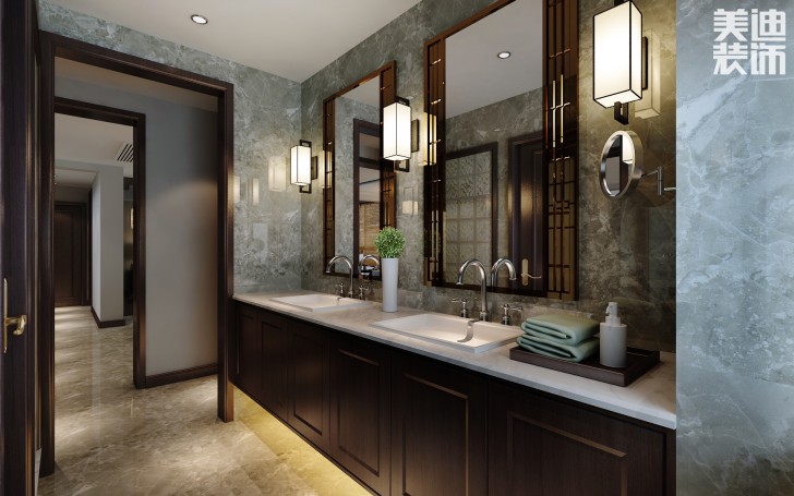 蘭僑公館320平米新中式風(fēng)格裝修案例效果圖--梳妝臺(tái)