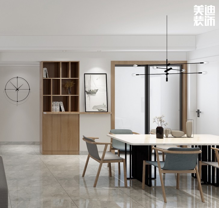 香溢豪庭125平方米現代風格裝修效果圖--餐廳