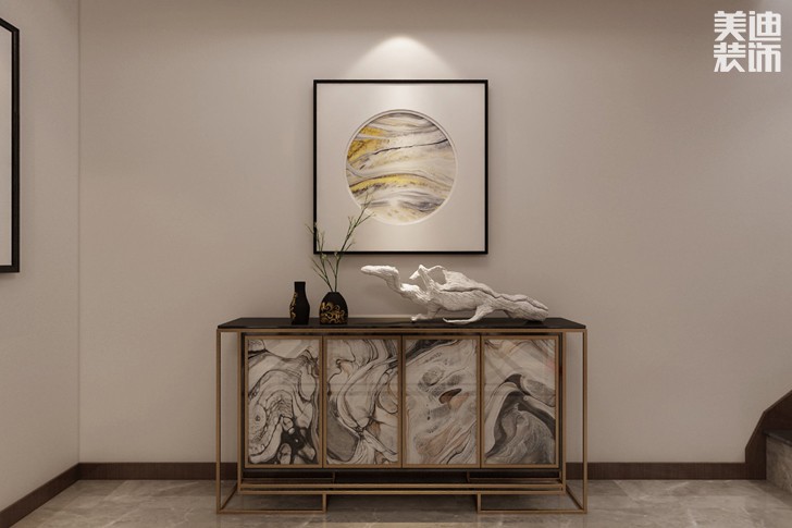 南山蘇迪亞諾500平米新中式風(fēng)格裝修案例效果圖--玄關(guān)