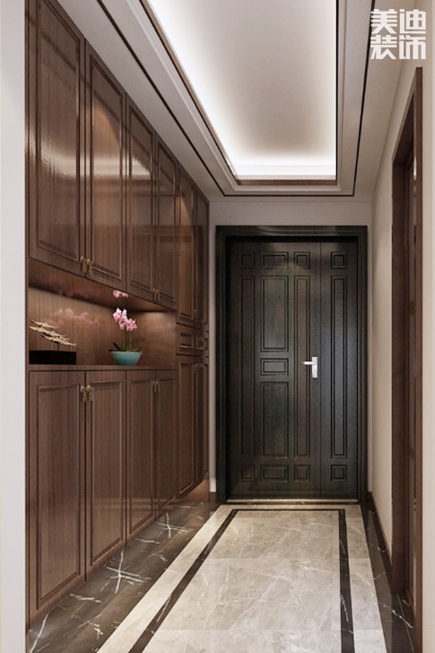 南山蘇迪亞諾500平米新中式風(fēng)格裝修案例效果圖--過(guò)道