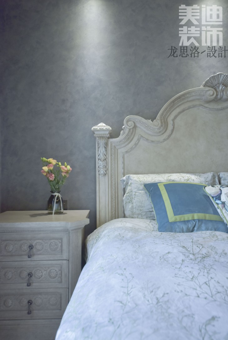 江山一號(hào)200平米灰調(diào)美式風(fēng)格實(shí)拍案例--次臥