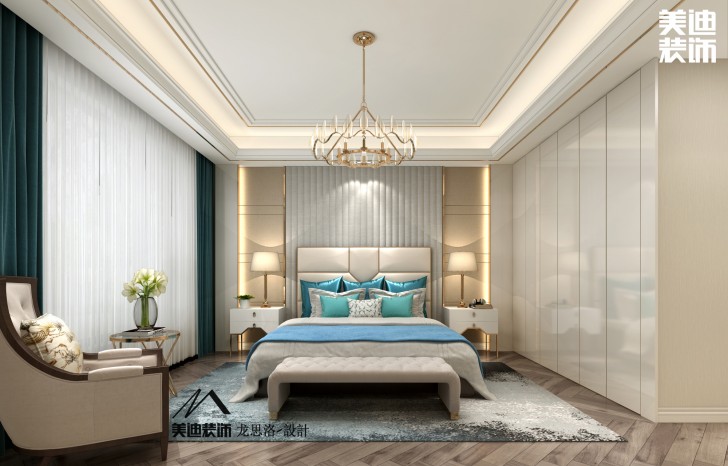 清溪川240平米港式風(fēng)格裝修案例效果圖--臥室