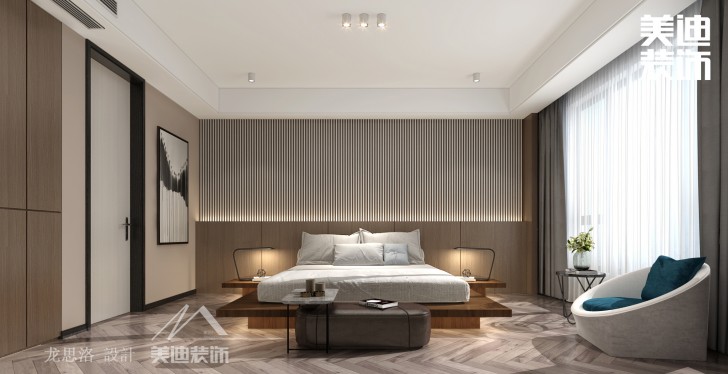 清溪川188平方米現(xiàn)代loft風(fēng)格裝修案例效果圖--臥室