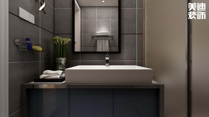 福捷.華中城124平方米折衷主義混搭風(fēng)格案例效果圖--衛(wèi)生間