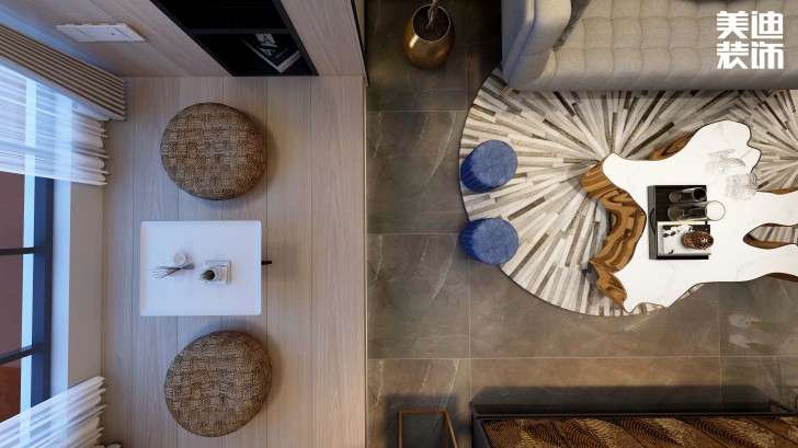 濱江中心城117平方米現(xiàn)代輕奢風格案例效果圖--其他