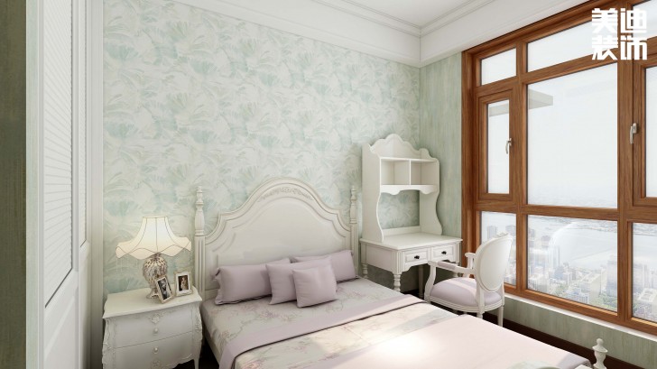 明昇壹城128平方米美式風(fēng)格案例效果圖--臥室