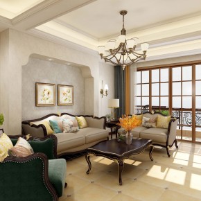 明昇壹城128平方米美式風(fēng) ...