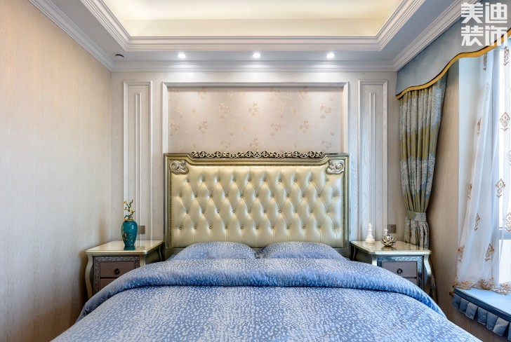 雙灣國際215平米法式輕奢風裝修案例實拍圖-臥室