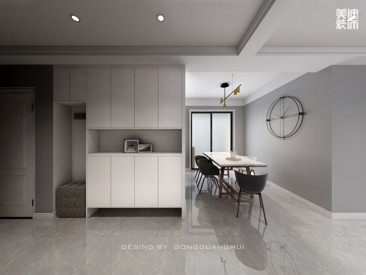 湘熙水郡110㎡北歐風(fēng)格案例效果圖  