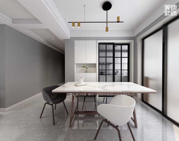 湘熙水郡110㎡北歐風(fēng)格案例效果圖  