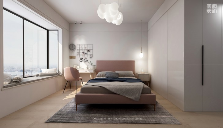 八方小區(qū)160㎡北歐風(fēng)格案例效果圖