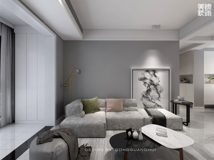 湘熙水郡110㎡北歐風(fēng)格案例效果圖  