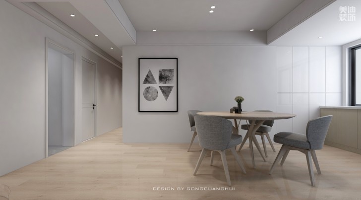 八方小區(qū)160㎡北歐風(fēng)格案例效果圖