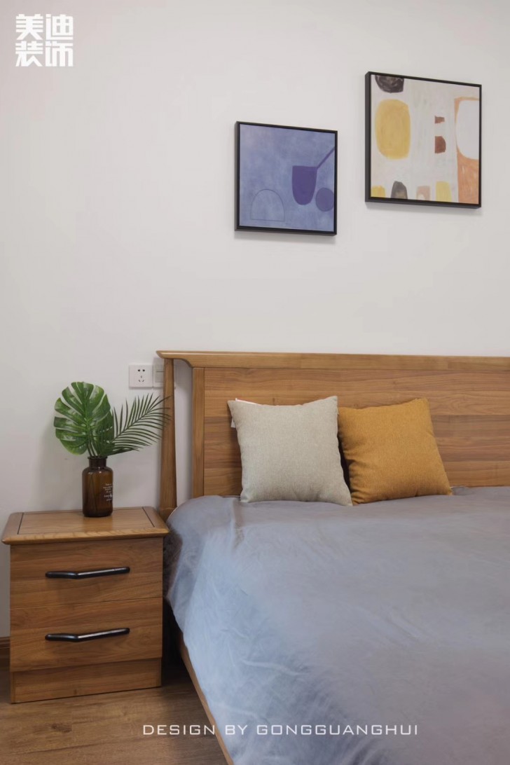 北京御園130平方米北歐風(fēng)格案例效果圖--臥室
