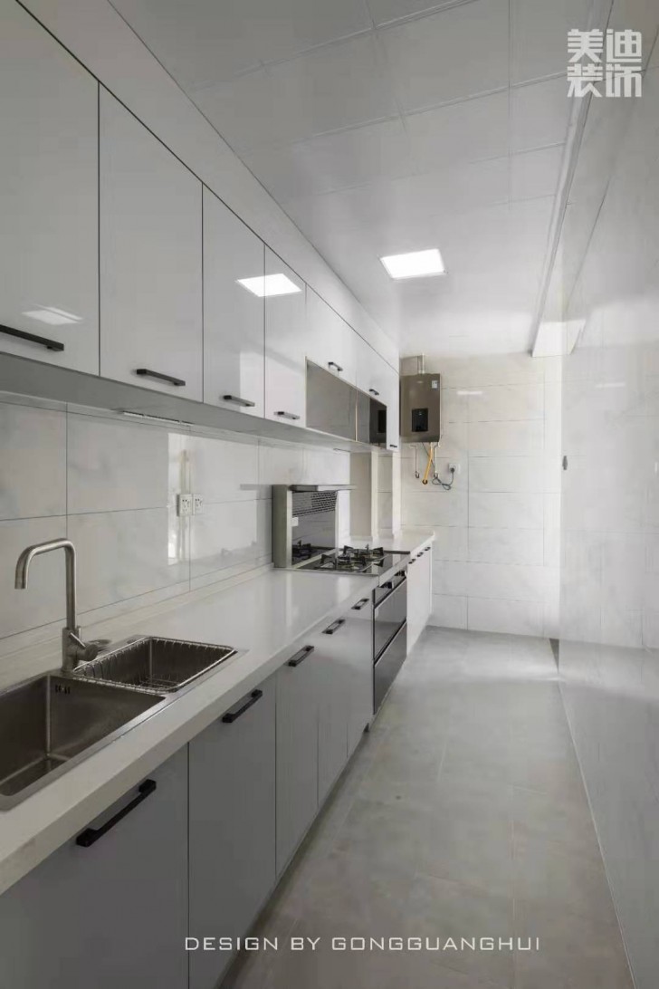 北京御園130平方米北歐風(fēng)格案例效果圖--廚房