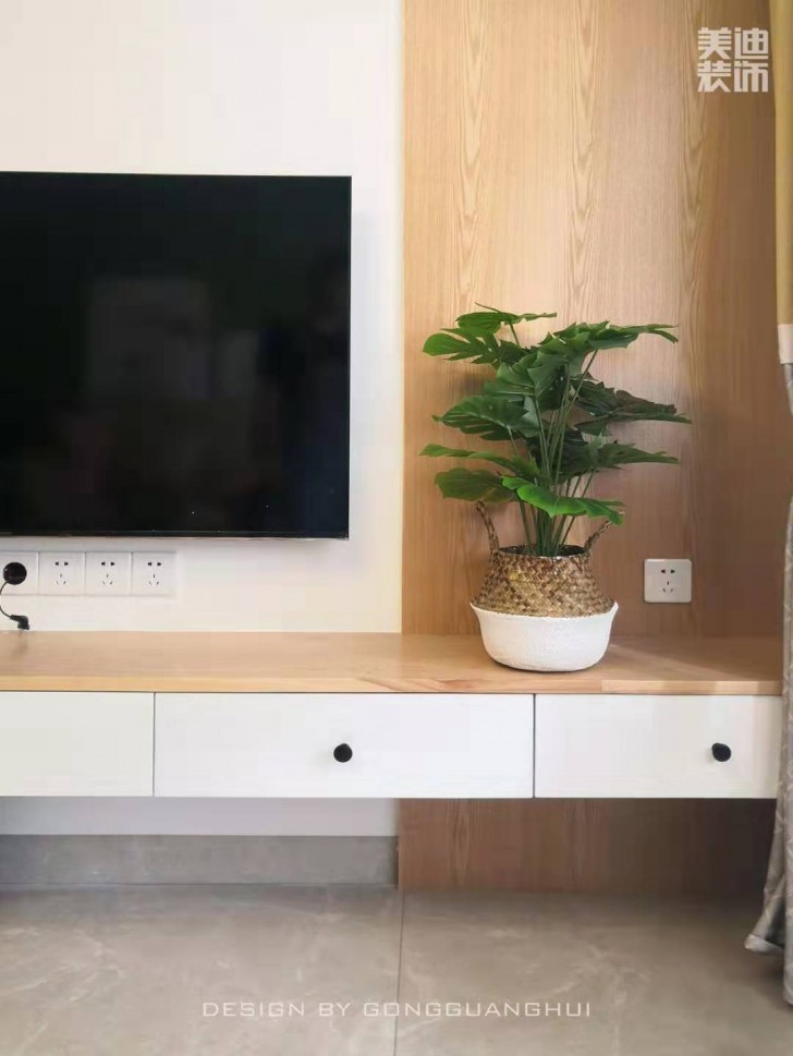 北京御園130平方米北歐風(fēng)格案例效果圖--客廳