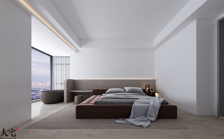 保利天璽140平方米現(xiàn)代風格案例效果圖-極簡