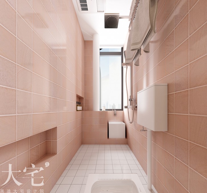 五一廣場商圈50平方米北歐風格民宿公寓案例效果圖-衛(wèi)生間