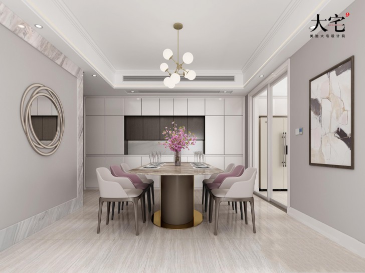 金域南外灘184平方米現(xiàn)代風(fēng)格案例效果圖-餐廳