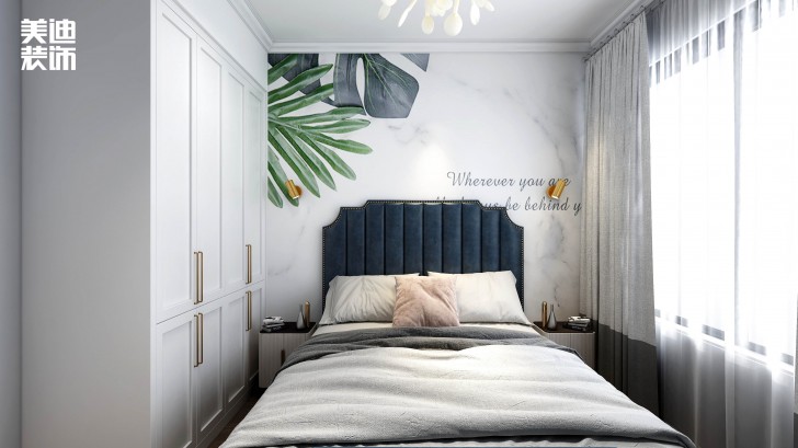 洋湖十八克拉130平方米法式輕奢風(fēng)格案例效果圖—臥室