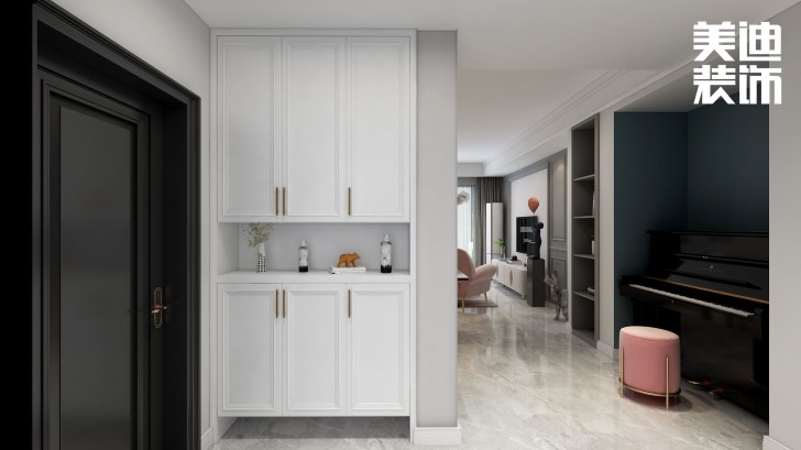 君合天璽99平方米北歐風(fēng)格案例效果圖—玄關(guān)