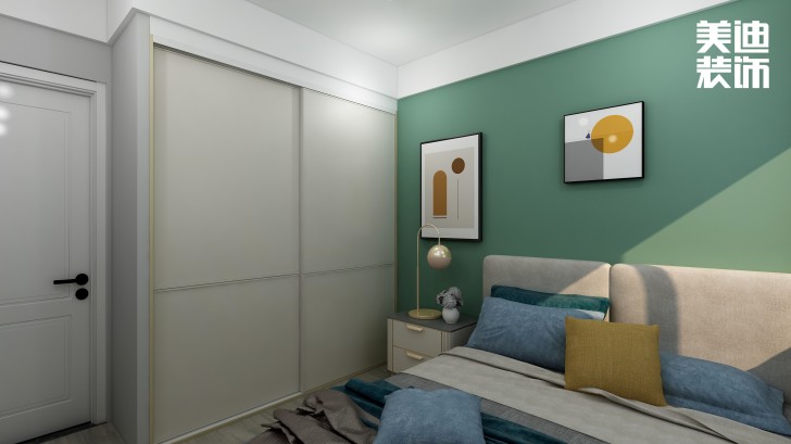 明發(fā)國(guó)際85㎡輕奢風(fēng)格案例效果圖—臥室
