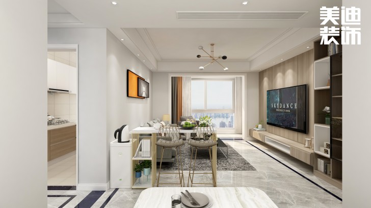 蘭亭灣畔130㎡現(xiàn)代風(fēng)格案例效果圖—餐廳